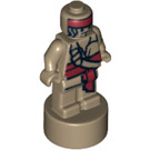 LEGO Dark Tan Minifig Statuette with Jack Sparrow Voodoo Doll Pattern (12206 / 97707)