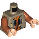 LEGO Tan foncé Minifig Torse (973 / 76382)