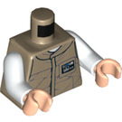 LEGO Mørk beige Minifigur Overkropp (973 / 76382)