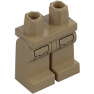 LEGO Dunkel Beige Minifigur Hüften und Beine mit Vorderseite Pockets (3815 / 78312)