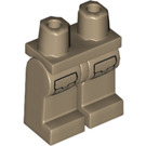 LEGO Donker Zandbruin Minifigure Heupen en benen met Voorkant Pockets (3815 / 78312)