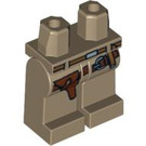 LEGO Donker Zandbruin Minifigure Heupen en benen met Indiana Jones Belts en Holster (3815 / 62363)