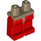 LEGO Donker zandbruin Minifiguur Heupen met Rood Poten (73200 / 88584)