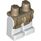LEGO Dark Tan Minifigure Legs with Hips and White Legs with Jedi Robe (14130)