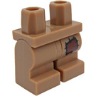 LEGO Tmavě žlutohnědá Minifigurka Medium Nohy s Reddish Hnědá Patch (37364 / 101607)