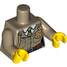 LEGO Mörk Gulbrun Minifigur Kropp Sheriff Uniform med Bricka, Braid, Bälte, och Olive Tie (76382 / 88585)