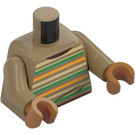 LEGO Dark Tan MJ with Dark Tan Striped Sweater Minifig Torso (973 / 76382)