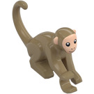 LEGO Dark Tan Monkey Leaning Forward with Flesh Face (78313)