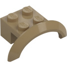 LEGO Dark Tan Mudguard Brick 2 x 4 x 1 with Wheel Arch (28579 / 98282)