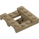 LEGO Dunkel Beige Kotflügel Fahrzeug Basis 4 x 4 x 1.3 (24151)