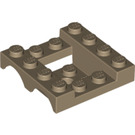LEGO Dunkel Beige Kotflügel Fahrzeug Base 4 x 4 x 1.3 (24151)