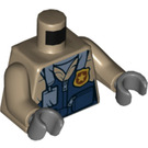 LEGO Donker Zandbruin Officer, Pilot Minifig Torso (973 / 76382)
