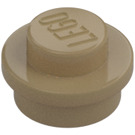 LEGO Beige scuro Piastra 1 x 1 Rotondo (6141 / 30057)