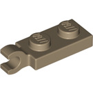 LEGO Dark Tan Plate 1 x 2 with Horizontal Clip on End (42923 / 63868)