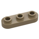 LEGO Dunkel Beige Platte 1 x 3 Gerundet (77850)