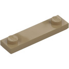 LEGO Tumma beige Levy 1 x 4 jossa Kaksi Nupit uralla (41740)