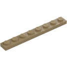 LEGO Tumma beige Levy 1 x 8 (3460)