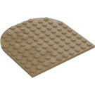 LEGO Donker zandbruin Plaat 10 x 10 Halve Cirkel (80031)