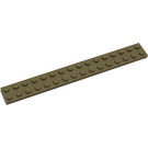 LEGO Beige scuro Piastra 2 x 16 (4282)