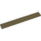 LEGO Dunkel Beige Platte 2 x 16 (4282)