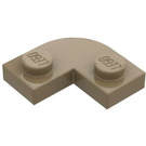 LEGO Dunkel Beige Platte 2 x 2 Runden Ecke (79491)