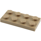 LEGO Dark Tan Plate 2 x 4 (3020)
