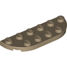 LEGO Dark Tan Plate 2 x 6 with Rounded Corners (18980)