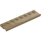 LEGO Tumma beige Levy 2 x 8 jossa Ovi Raide (30586)