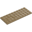 LEGO Mørk beige Plate 4 x 10 (3030)