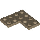LEGO Donker Zandbruin Plaat 4 x 4 Hoek (2639)