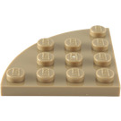 LEGO Dark Tan Plate 4 x 4 Round Corner (30565)