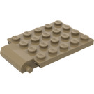 LEGO Dunkel Beige Platte 4 x 5 Trap Tür Gebogenes Scharnier (30042)