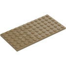 LEGO Tmavě žlutohnědá Deska 6 x 12 (3028)