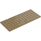 LEGO Dunkel Beige Platte 6 x 14 (3456)