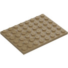 LEGO Tmavě žlutohnědá Deska 6 x 8 (3036)