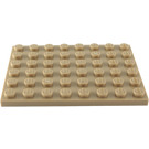 LEGO Dark Tan Plate 6 x 8 (3036)