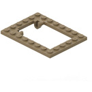 LEGO Donker Zandbruin Plaat 6 x 8 Trap Deur Kader Verzonken pinhouders (30041)