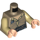 LEGO Donker Zandbruin Princess Leia (75094) Minifig Torso (973 / 76382)