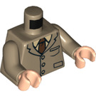 LEGO Donker Zandbruin Professor Remus Lupin Torso (973 / 76382)