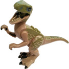 LEGO Dark Tan Raptor with Olive Green Markings