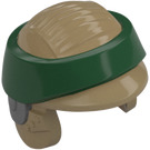 LEGO Dark Tan Rebel Commando Helmet with Dark Green Band (20895 / 102802)