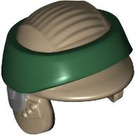 LEGO Donker Zandbruin Rebel Commando Helm met Dark Green Band (20895 / 102802)