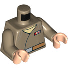 LEGO Donker Zandbruin Resistance Officer Minifig Torso (973 / 76382)