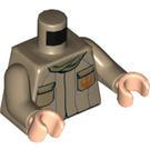 LEGO Donker Zandbruin Resistance Trooper (75140) Minifig Torso (973 / 76382)