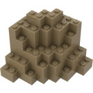 LEGO Tmavě žlutohnědá Kámen Panel (23996)