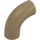 LEGO Dark Tan Round Brick Elbow 90 Degree Bend (25214)