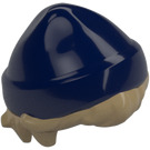 LEGO Tan Foncé Cheveux courts avec Dark Bleu Beanie Chapeau