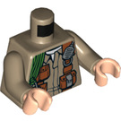 LEGO Dunkel Beige Sinjin Prescott Minifig Torso (973 / 76382)
