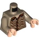 LEGO Dunkel Beige Sirius Schwarz Minifigur Torso (973 / 76382)