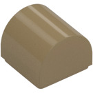 LEGO Beige scuro Pendenza 1 x 1 Curvo (49307)